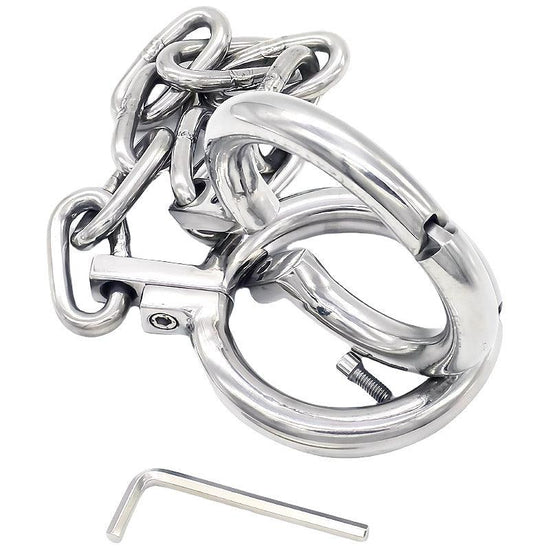 THORN GARDEN™ 1600g stainless steel bdsm handcuffs with chain and free shipping