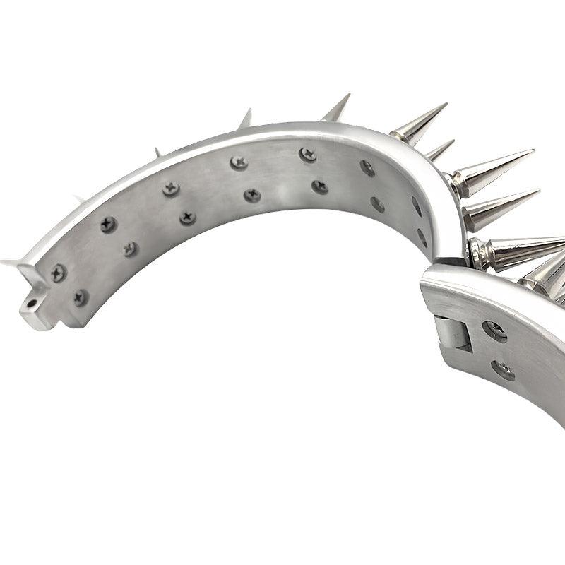 THORN GARDEN™ about 1.2kg 4cm high stainless steel bdsm collar and free shipping