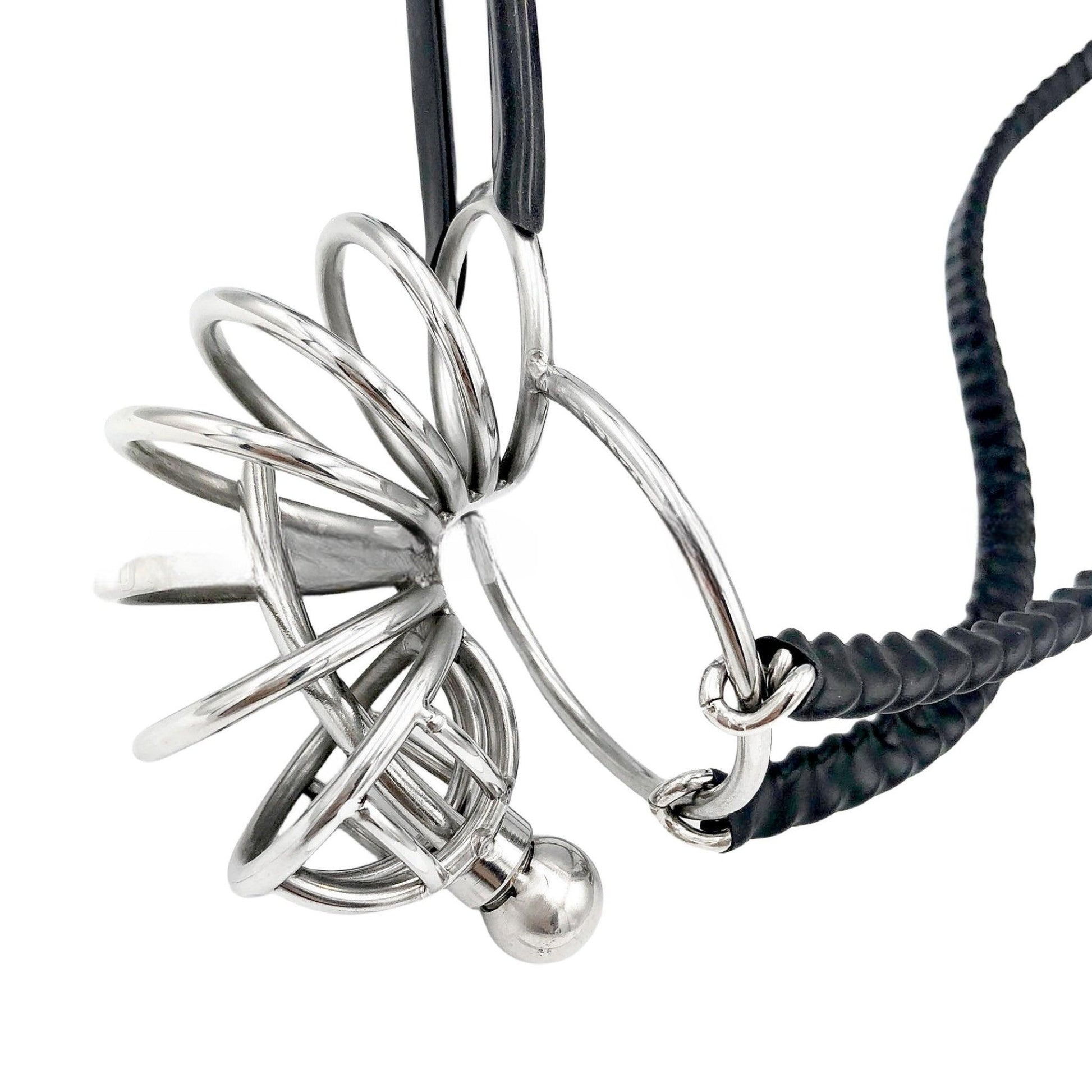 THORN GARDEN™ High-Quality Y-Style Male Chastity Belt with Urethral Sound - Secure Online Shopping