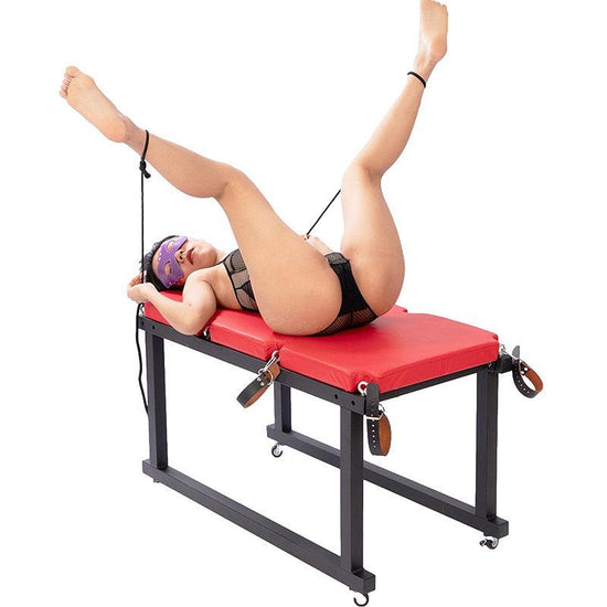 THORN GARDEN™ red leather movable bdsm bed - free shipping