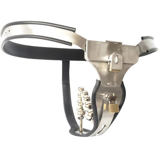 THORN GARDEN™ female chastity belt with lock and anal plug and vaginal plug