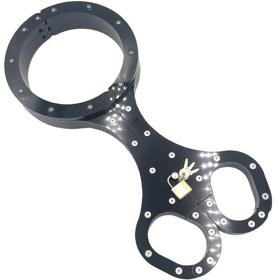 THORN GARDEN™ High-Quality Black Crystal Neck and Wrist Restraint for BDSM Play