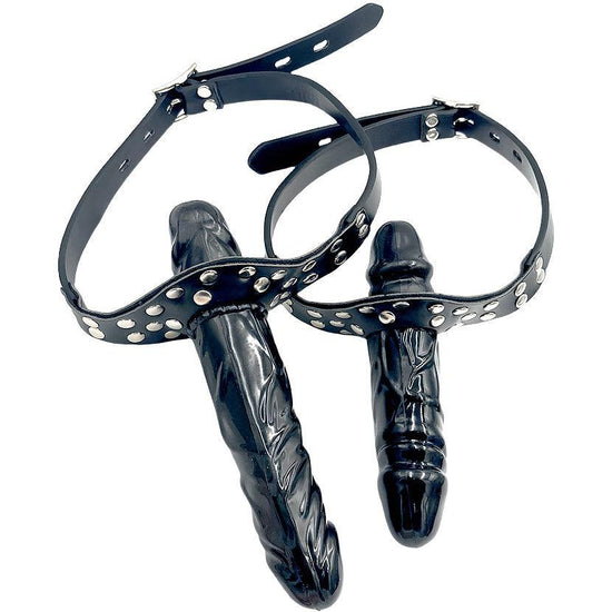 THORN GARDEN™ Double-ended black medical silicone dildo gag free shipping