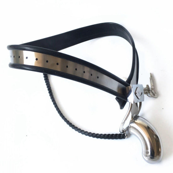 THORN GARDEN™ BDSM Stainless Steel Y-Type Male Chastity Device- Adjustable Waist Size