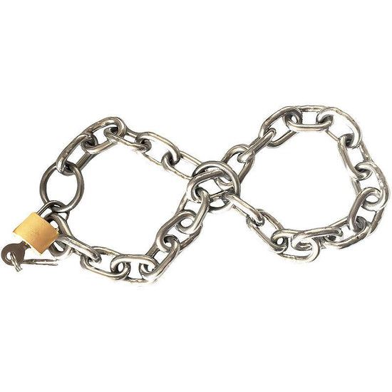THORN GARDEN™ BDSM Stainless Steel Chain Lock Handcuffs free shipping