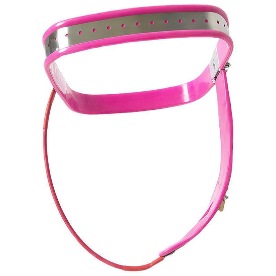 THORN GARDEN™ Pink single wire chastity belt for women, can be used with anal plug and vaginal plug