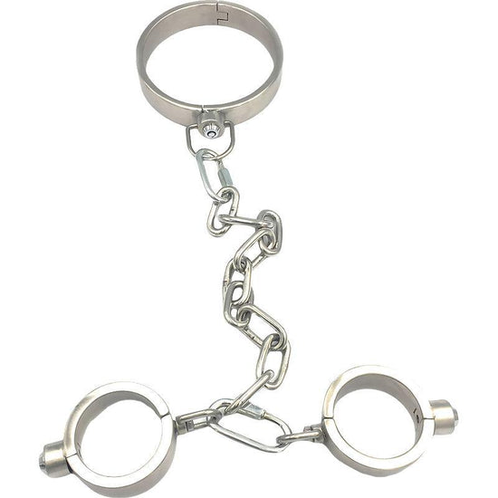 THORN GARDEN™ 3200g 2.5cm heigh Stainless Steel Hand, Foot and Neck Restraint Set