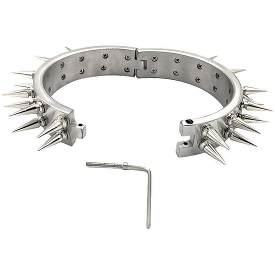 THORN GARDEN™ about 1.2kg 4cm high stainless steel bdsm collar and free shipping