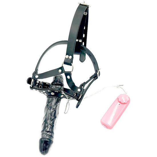 THORN GARDEN™ Double-ended vibrating silicone dildo mouth gag with free shipping