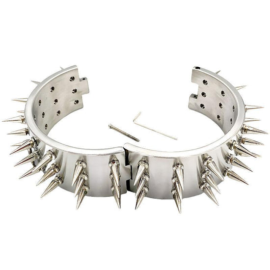 THORN GARDEN™ 1.8kg 6cm high stainless steel bdsm collar and free shipping