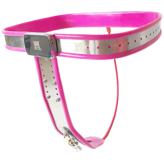 THORN GARDEN™ Pink single wire chastity belt for women, can be used with anal plug and vaginal plug