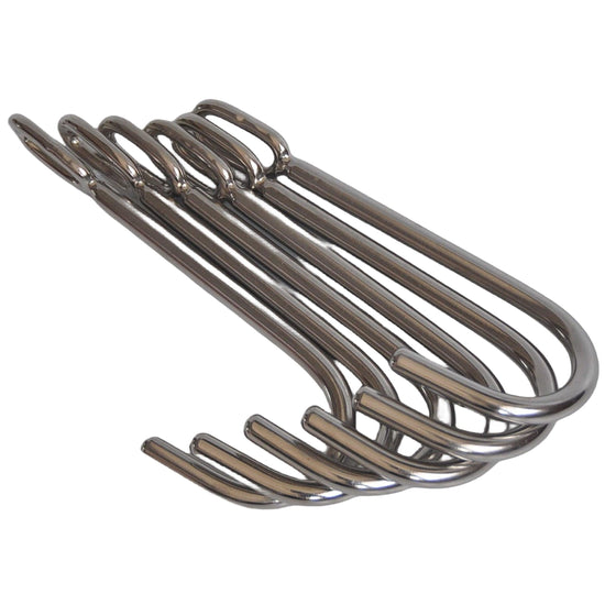 THORN GARDEN™ Polished Flared Base Stainless Steel Anal Hook - 304 Corrosion-Resistant Material, 1.2cm Diameter, 22.8cm Length, Expanded Loop Size 1.2 x 3.6cm