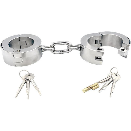 THORN GARDEN™ about 3kg 4cm high Stainless steel key opening handcuffs free shipping