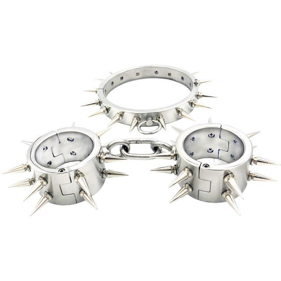 THORN GARDEN™ about 3600g 2cm height Spiked hand and foot neck restraint suit