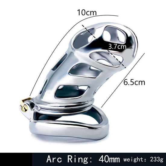 THORN GARDEN™ Cobra Arc Cage: Innovative Stainless Steel Chastity Solution for Pleasure!