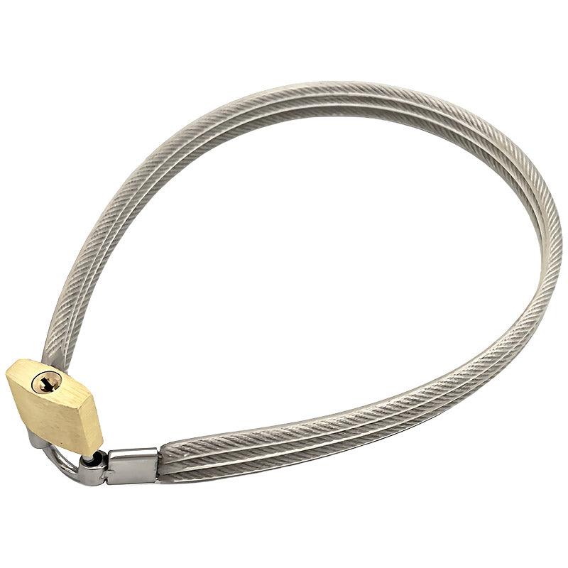 THORN GARDEN™ about 0.68kg stainless steel wire rope bdsm collar free shipping
