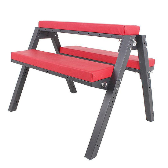 THORN GARDEN™ red leather bdsm horse bench- free shipping