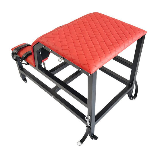 THORN GARDEN™ bdsm red leather spanking bench with wheels free shipping