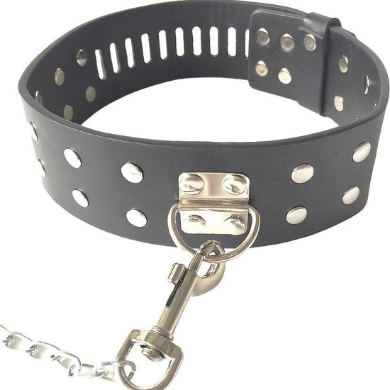 THORN GARDEN™ Leather slave leash collar with free shipping