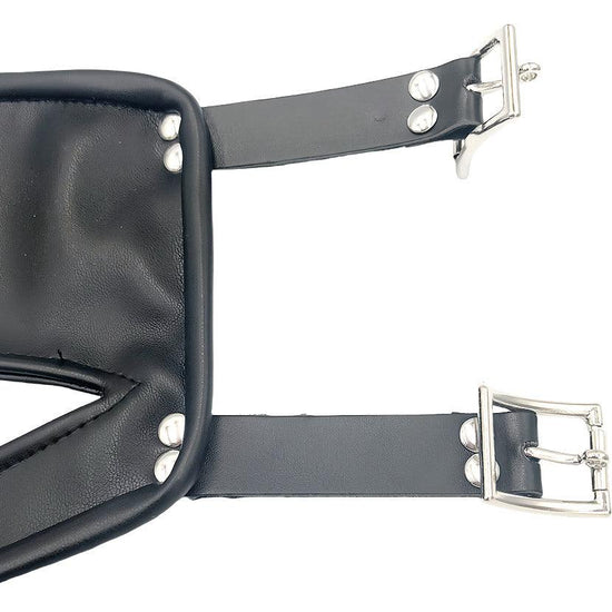 THORN GARDEN™ Leather Eye Mask Stainless Steel Split Ring Free Shipping