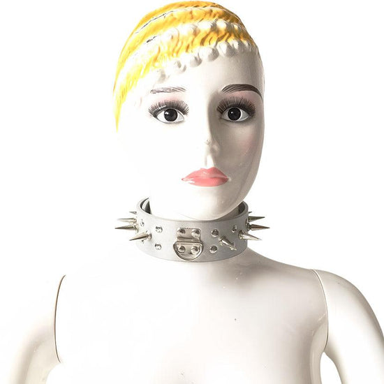 THORN GARDEN™ Spiked Leather Leash Slave Collar free shipping