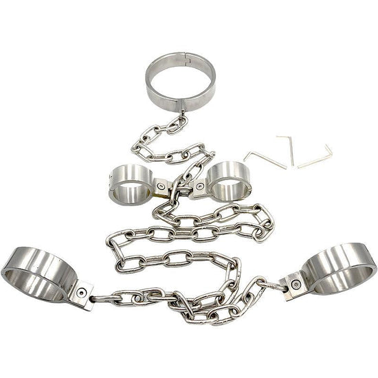 THORN GARDEN™ 3600g 3cm heigh Integrated neck hand and foot cuffs free shipping