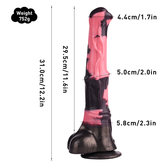 THORN GARDEN™ 2.0in diameter 12.2in long Imitation horse sex machine dildo F172Water spray style