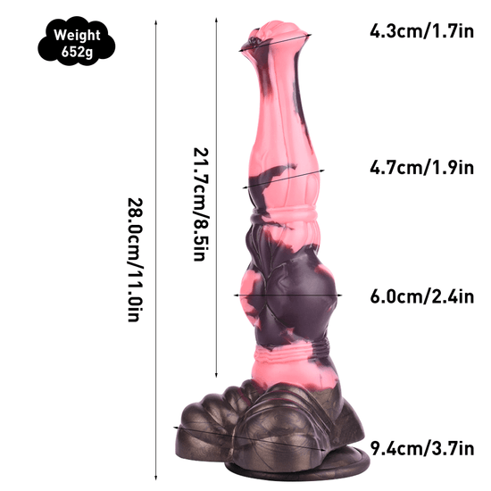 THORN GARDEN™ 1.9in diameter 11in long Imitation horse sex machine dildo F187