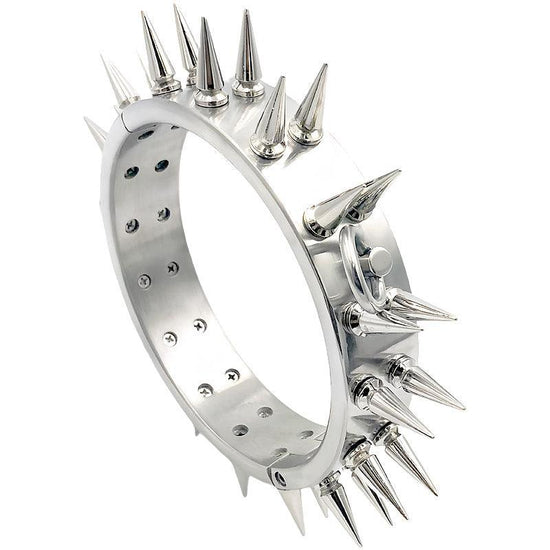 THORN GARDEN™ about 1.2kg 4cm high stainless steel bdsm collar and free shipping