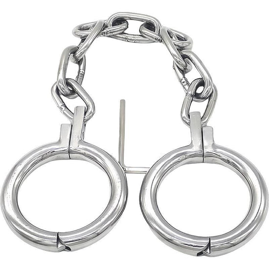 THORN GARDEN™ 1600g stainless steel bdsm handcuffs with chain and free shipping