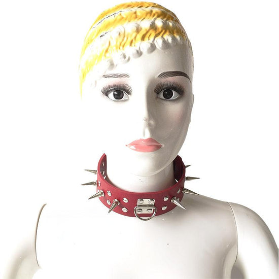 THORN GARDEN™ Spiked Leather Leash Slave Collar free shipping