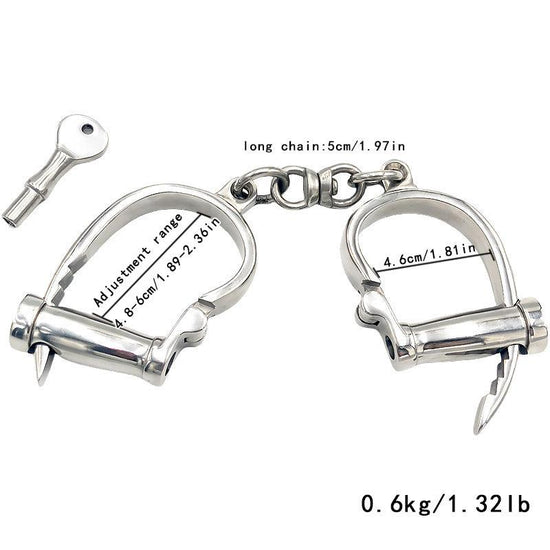 THORN GARDEN™ 0.6kg Stainless steel horseshoe shaped handcuffs with free shipping
