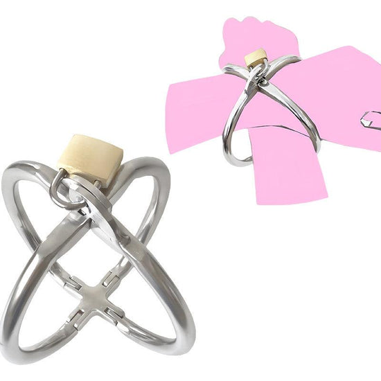 THORN GARDEN™ Stainless steel X-shaped handcuffs with free shipping