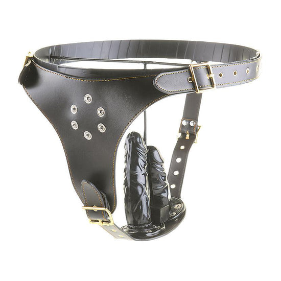 THORN GARDEN™ Removable dildo leather pants free shipping