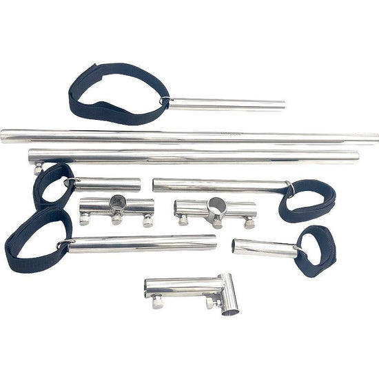 THORN GARDEN™ Stainless steel Doggy Style Bondage Rack with Textile cuffs - free shipping