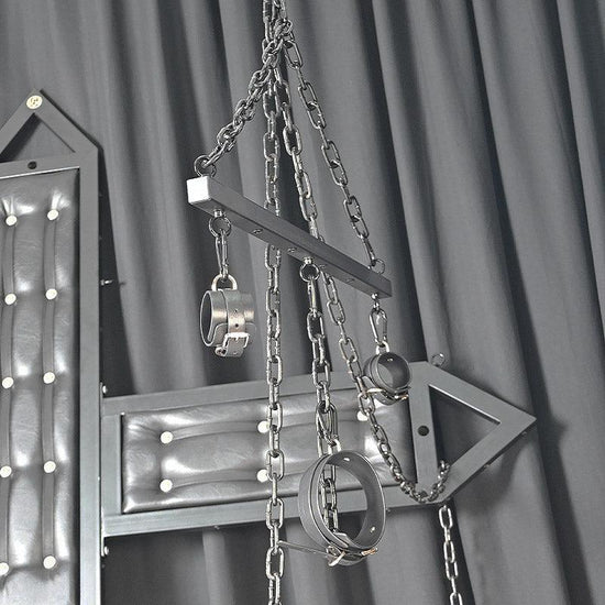 THORN GARDEN™ bdsm metal Spreader Bar with free cuffs and free shipping