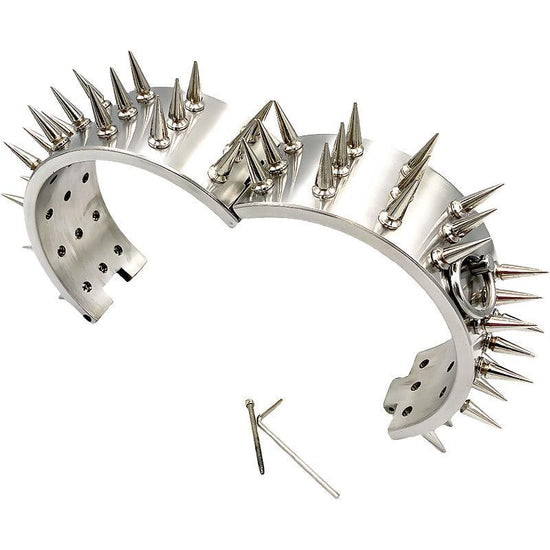 THORN GARDEN™ 1.8kg 6cm high stainless steel bdsm collar and free shipping