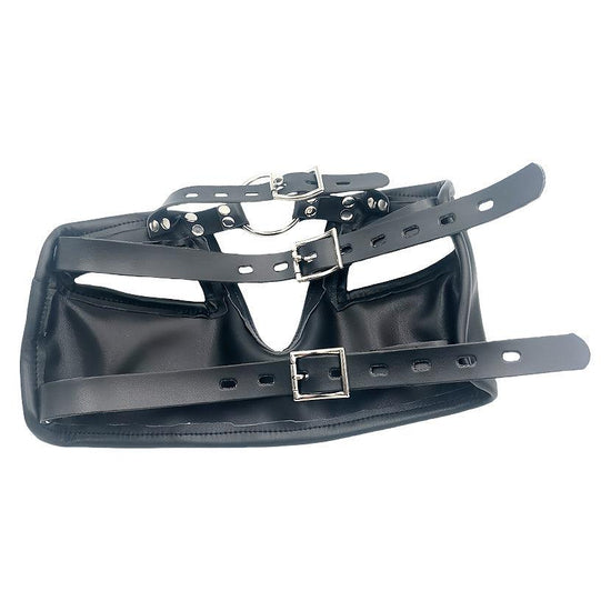 THORN GARDEN™ Leather Eye Mask Stainless Steel Split Ring Free Shipping