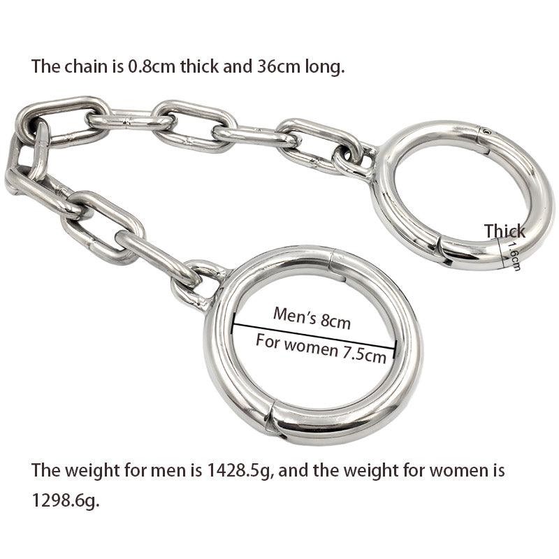 THORN GARDEN™ old style about 1.5kg thick 1.6cm Stainless steel ankle cuffs free shipping