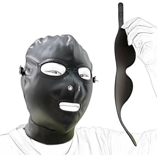 THORN GARDEN™ bdsm leather Hood with eye mask free shipping
