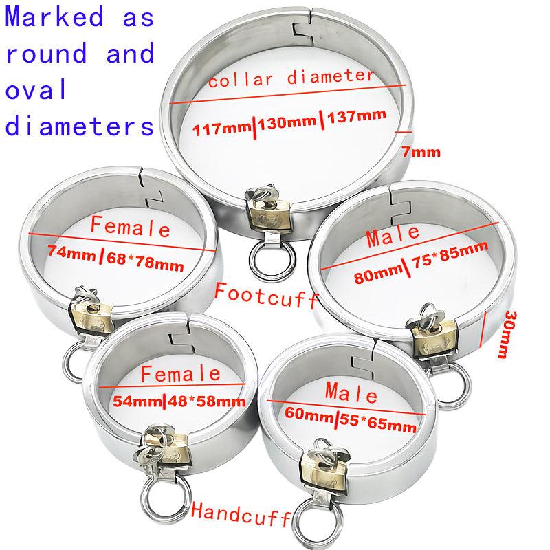 THORN GARDEN™ 2400g bdsm Stainless Steel Shackles Restraint Set and free shipping