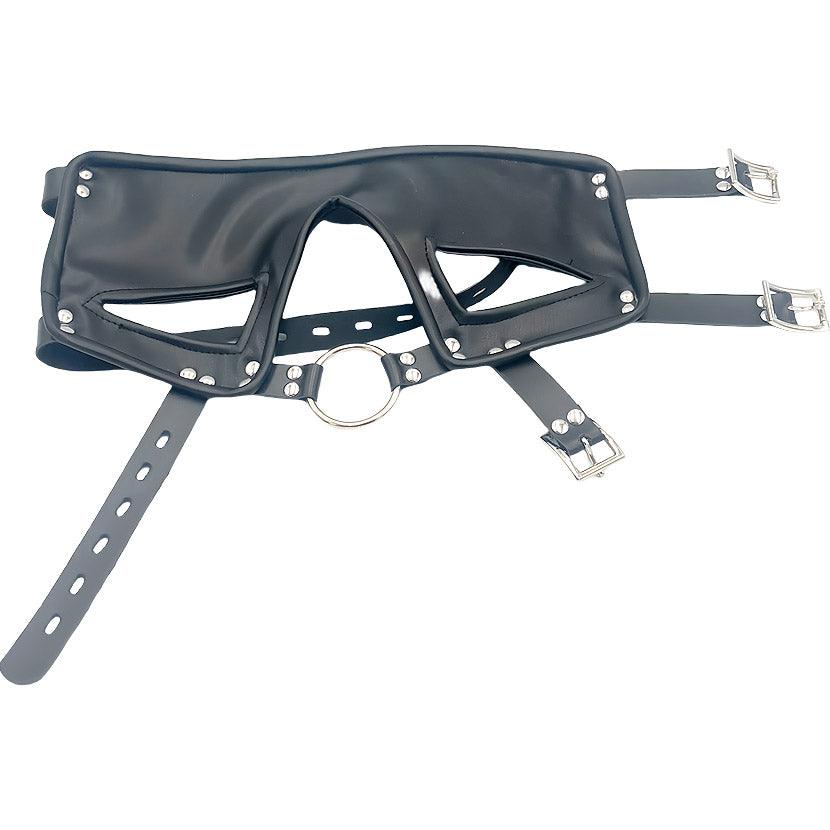 THORN GARDEN™ Leather Eye Mask Stainless Steel Split Ring Free Shipping