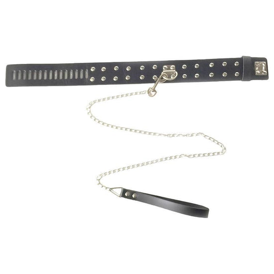 THORN GARDEN™ Leather slave leash collar with free shipping