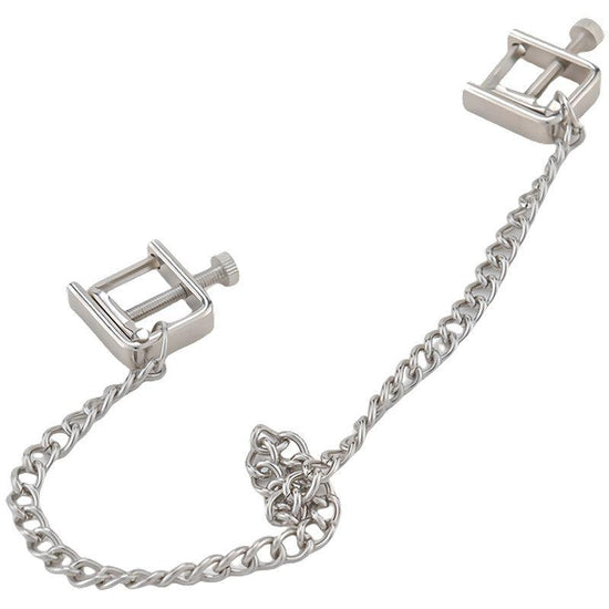 THORN GARDEN™ BDSM Stainless Steel Nipple Clamps with Chain Connecting