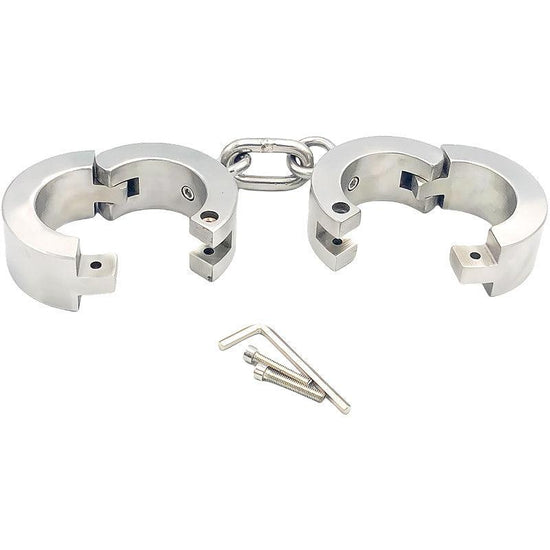 THORN GARDEN™ 3.2kg 4cm high Stainless steel screw lock handcuffs with free shipping
