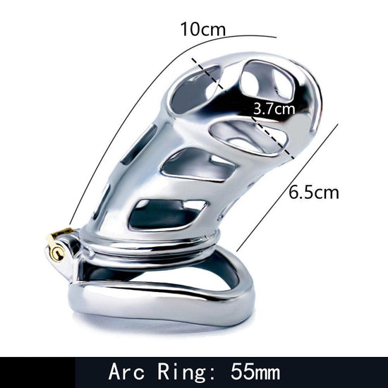 THORN GARDEN™ Cobra Arc Cage: Innovative Stainless Steel Chastity Solution for Pleasure!
