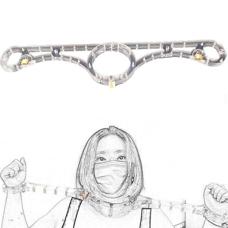THORN GARDEN™ transparent straight bar wrists and neck restraint free shipping