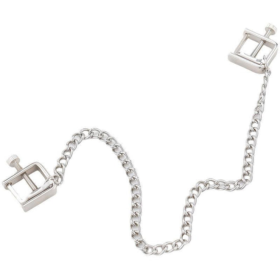 THORN GARDEN™ BDSM Stainless Steel Nipple Clamps with Chain Connecting
