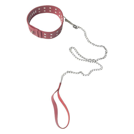 THORN GARDEN™ Leather slave leash collar with free shipping