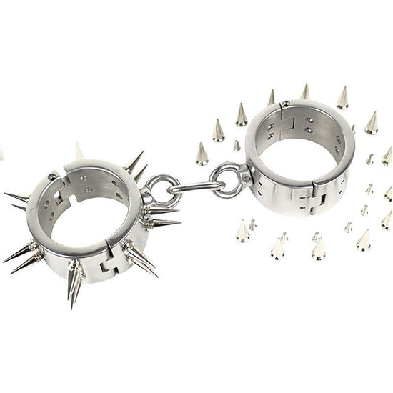 THORN GARDEN™ about 1.2kg 4cm high Stainless steel barbed handcuffs with free shipping